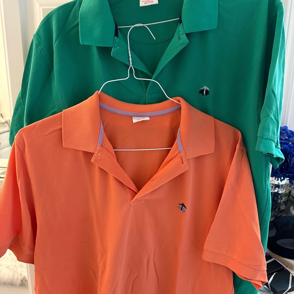 Brooks Brothers Green and Orange Polo Shirts